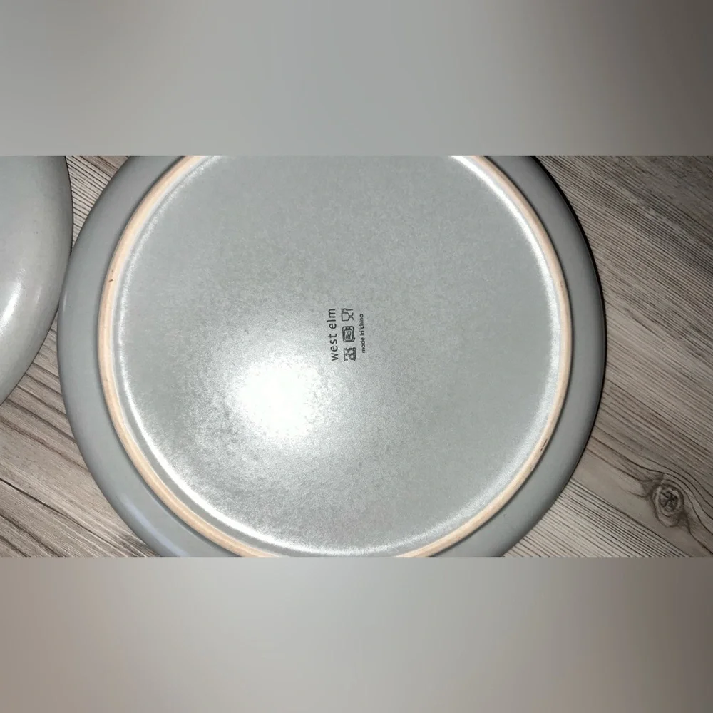 West Elm Salad Plate Set Of 4 Charleston Blueish Gray 8.25”